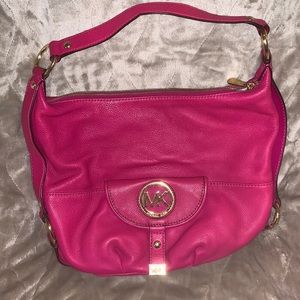 EUC. Michael Kors Pink Fulton Hobo Shoulder Bag